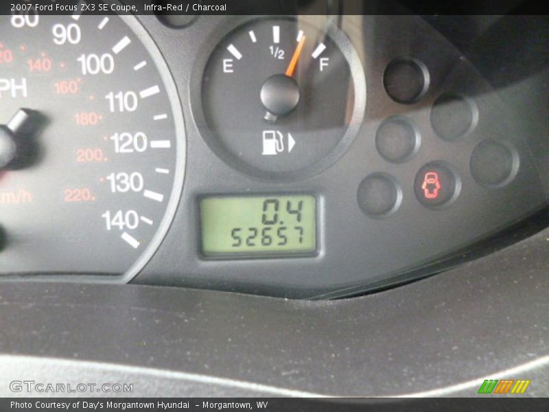 Infra-Red / Charcoal 2007 Ford Focus ZX3 SE Coupe