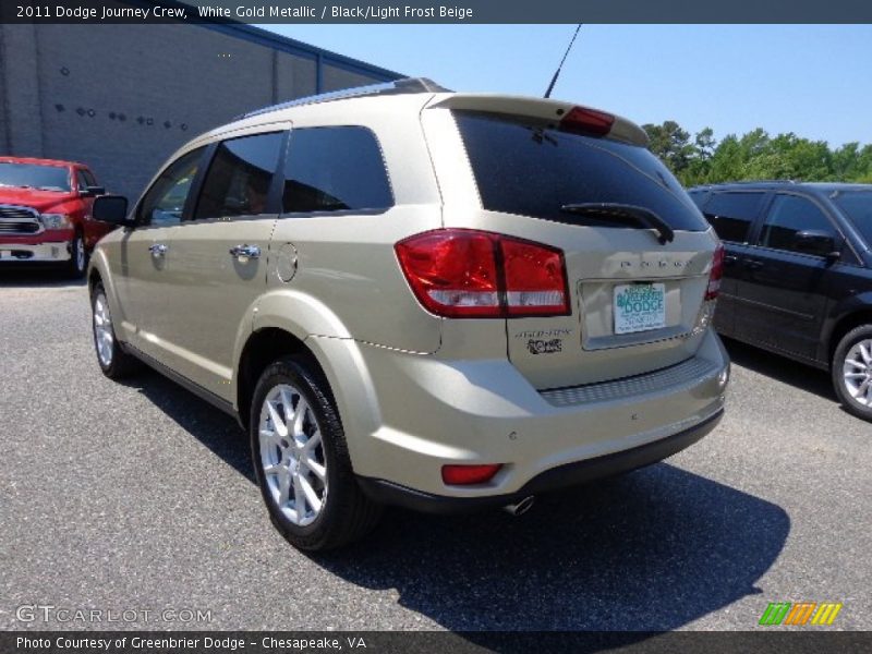 White Gold Metallic / Black/Light Frost Beige 2011 Dodge Journey Crew