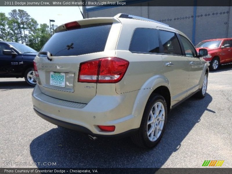 White Gold Metallic / Black/Light Frost Beige 2011 Dodge Journey Crew