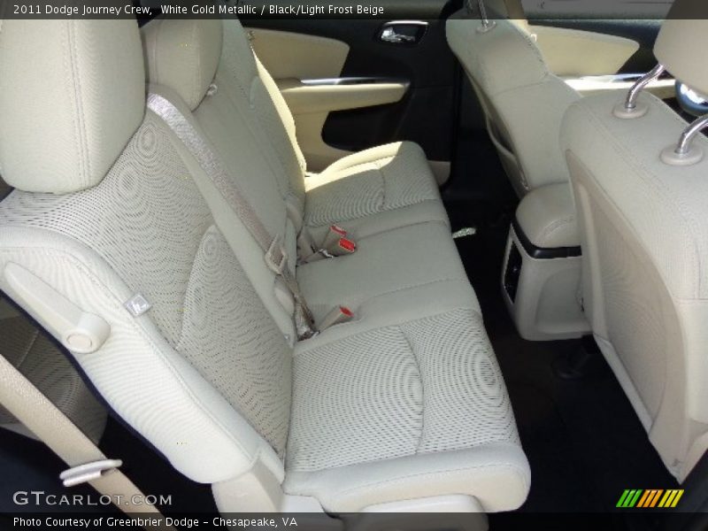 White Gold Metallic / Black/Light Frost Beige 2011 Dodge Journey Crew