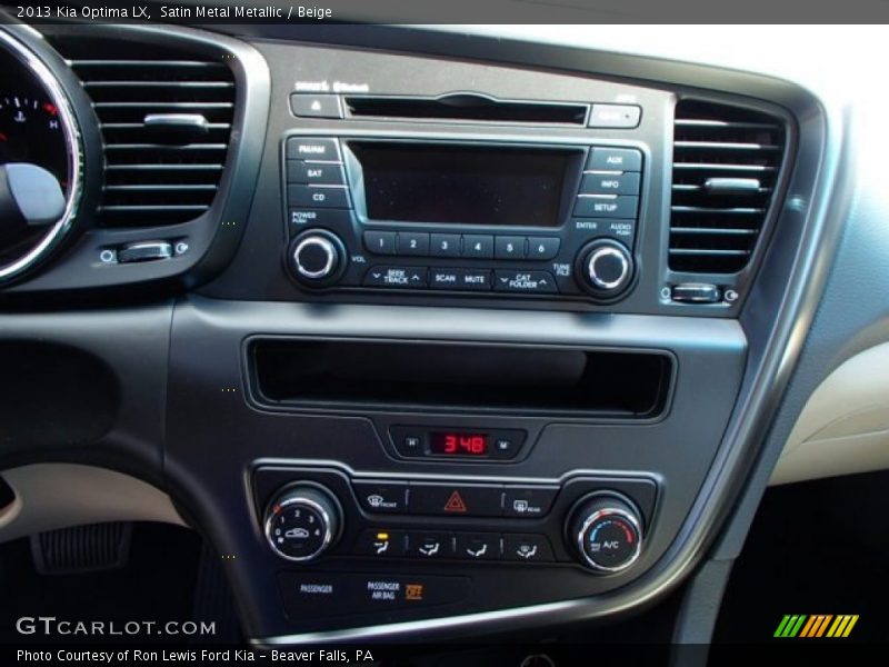 Satin Metal Metallic / Beige 2013 Kia Optima LX