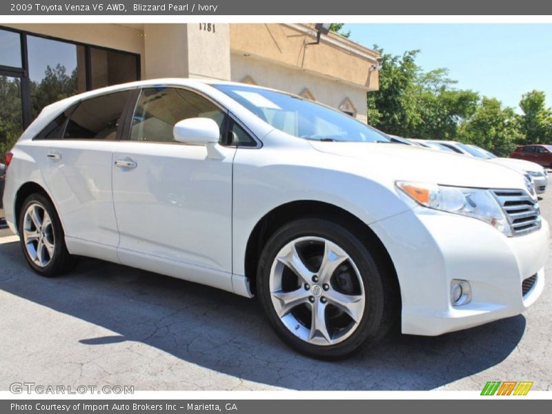 Blizzard Pearl / Ivory 2009 Toyota Venza V6 AWD