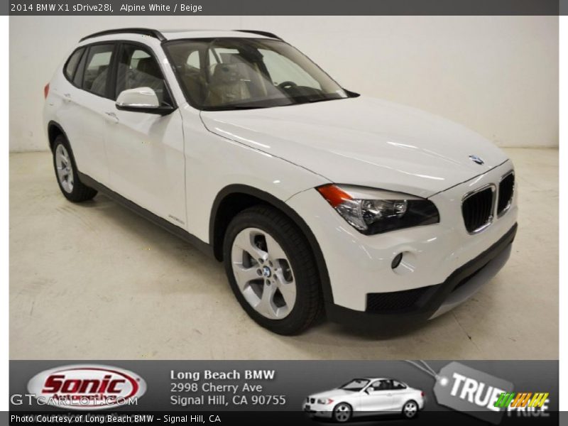 Alpine White / Beige 2014 BMW X1 sDrive28i