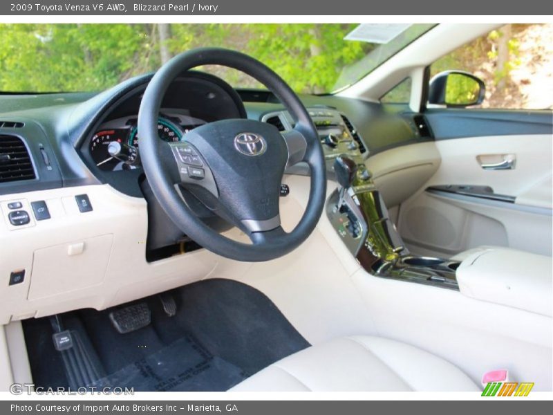 Blizzard Pearl / Ivory 2009 Toyota Venza V6 AWD