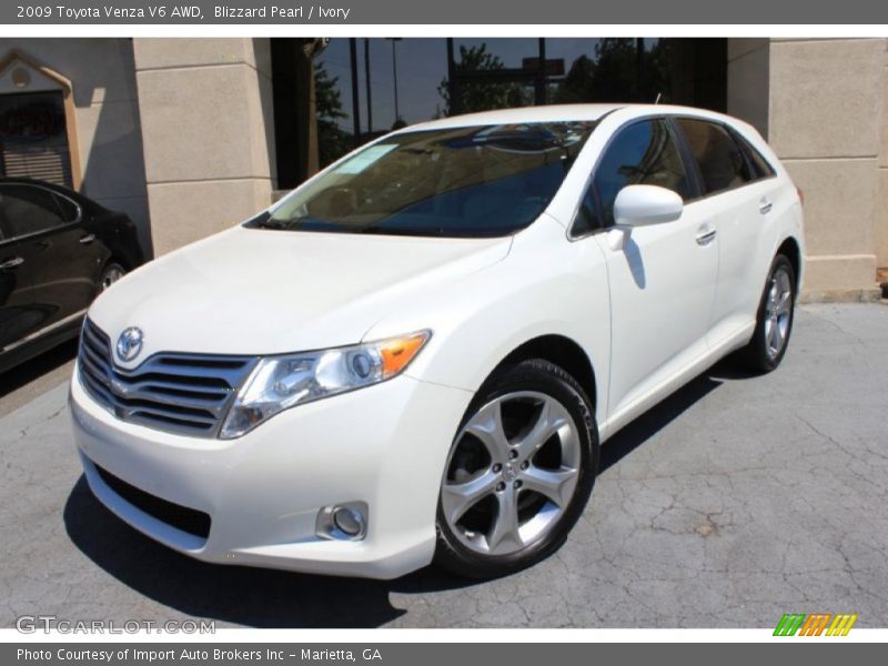 Blizzard Pearl / Ivory 2009 Toyota Venza V6 AWD