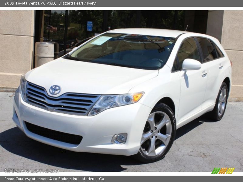 Blizzard Pearl / Ivory 2009 Toyota Venza V6 AWD