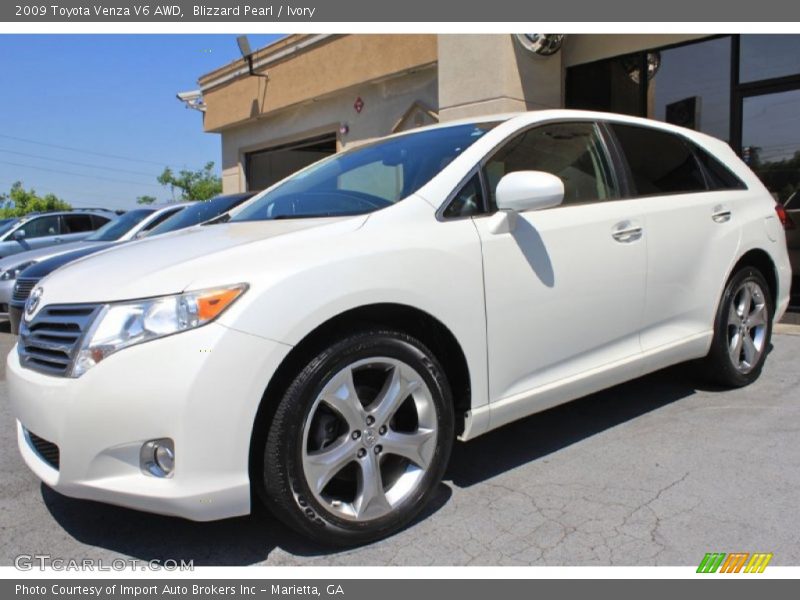 Blizzard Pearl / Ivory 2009 Toyota Venza V6 AWD