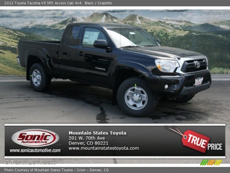 Black / Graphite 2013 Toyota Tacoma V6 SR5 Access Cab 4x4