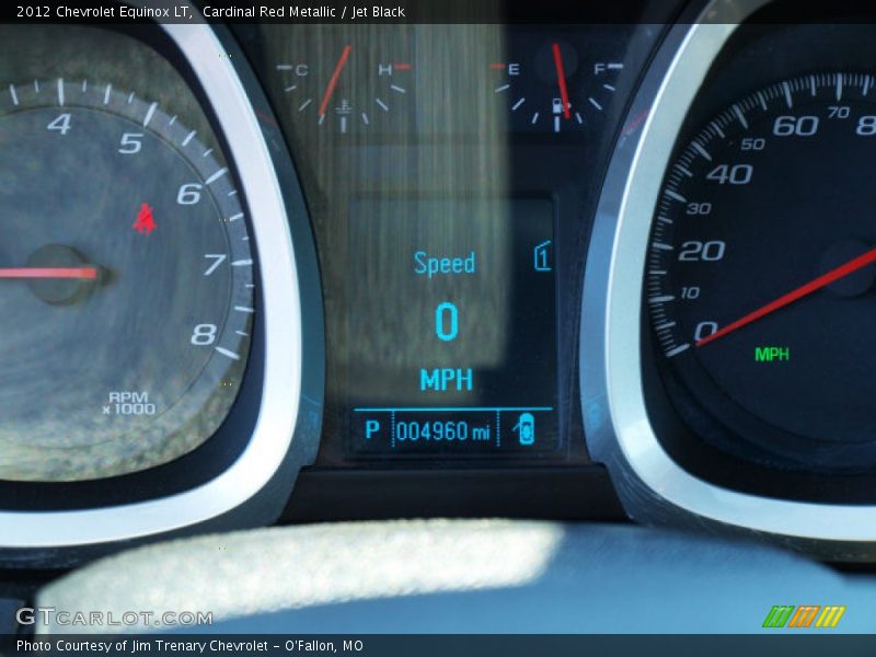 Cardinal Red Metallic / Jet Black 2012 Chevrolet Equinox LT