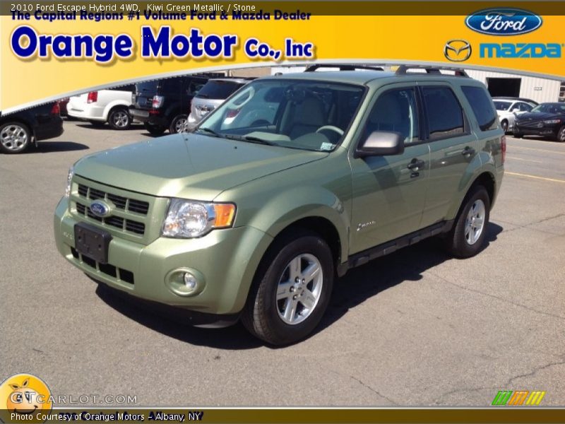 Kiwi Green Metallic / Stone 2010 Ford Escape Hybrid 4WD