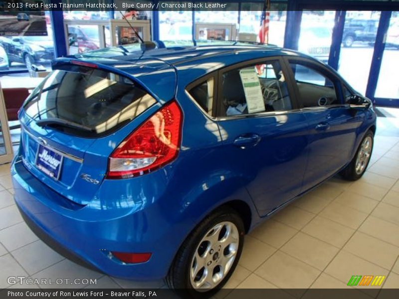Blue Candy / Charcoal Black Leather 2013 Ford Fiesta Titanium Hatchback
