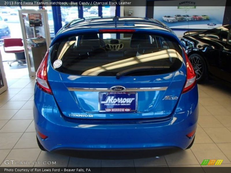 Blue Candy / Charcoal Black Leather 2013 Ford Fiesta Titanium Hatchback