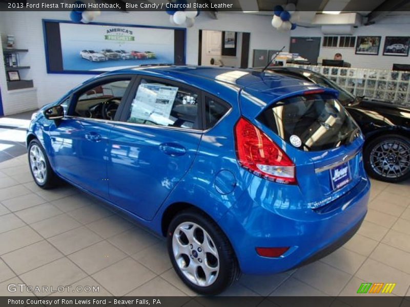Blue Candy / Charcoal Black Leather 2013 Ford Fiesta Titanium Hatchback