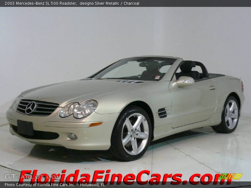 designo Silver Metallic / Charcoal 2003 Mercedes-Benz SL 500 Roadster