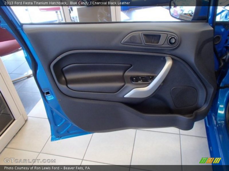 Blue Candy / Charcoal Black Leather 2013 Ford Fiesta Titanium Hatchback