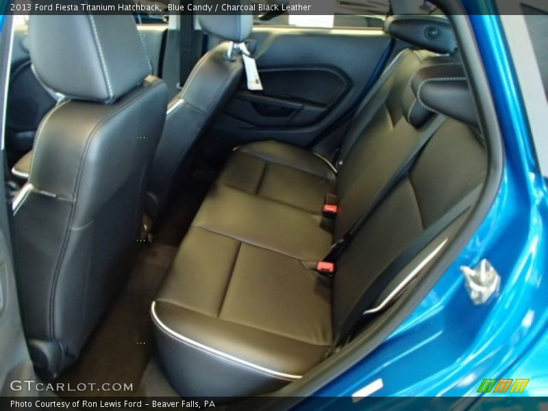 Blue Candy / Charcoal Black Leather 2013 Ford Fiesta Titanium Hatchback