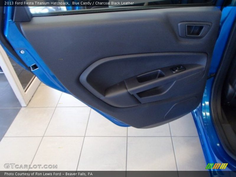 Blue Candy / Charcoal Black Leather 2013 Ford Fiesta Titanium Hatchback