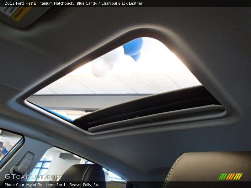 Blue Candy / Charcoal Black Leather 2013 Ford Fiesta Titanium Hatchback