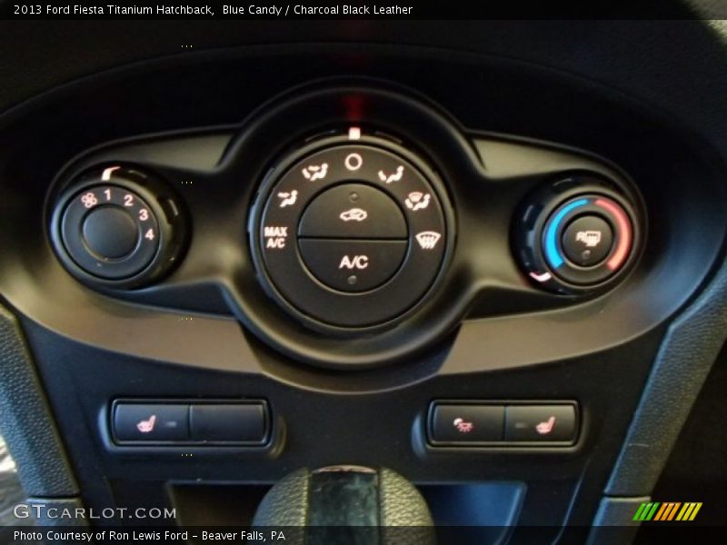 Blue Candy / Charcoal Black Leather 2013 Ford Fiesta Titanium Hatchback