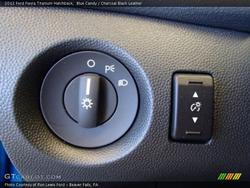 Blue Candy / Charcoal Black Leather 2013 Ford Fiesta Titanium Hatchback