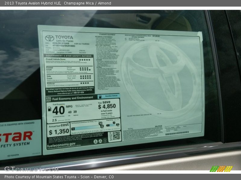 Champagne Mica / Almond 2013 Toyota Avalon Hybrid XLE