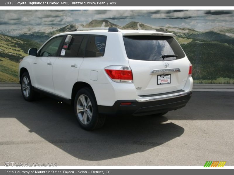 Blizzard White Pearl / Ash 2013 Toyota Highlander Limited 4WD