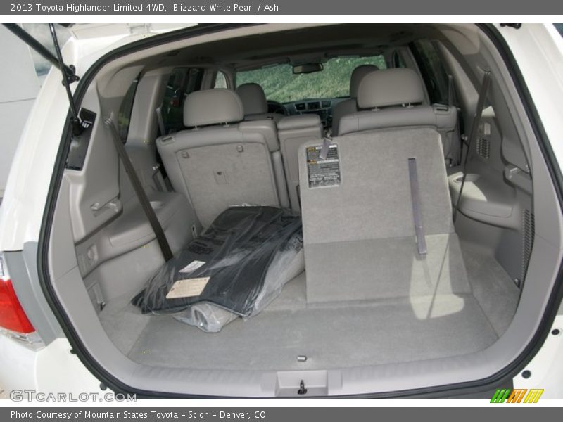 Blizzard White Pearl / Ash 2013 Toyota Highlander Limited 4WD