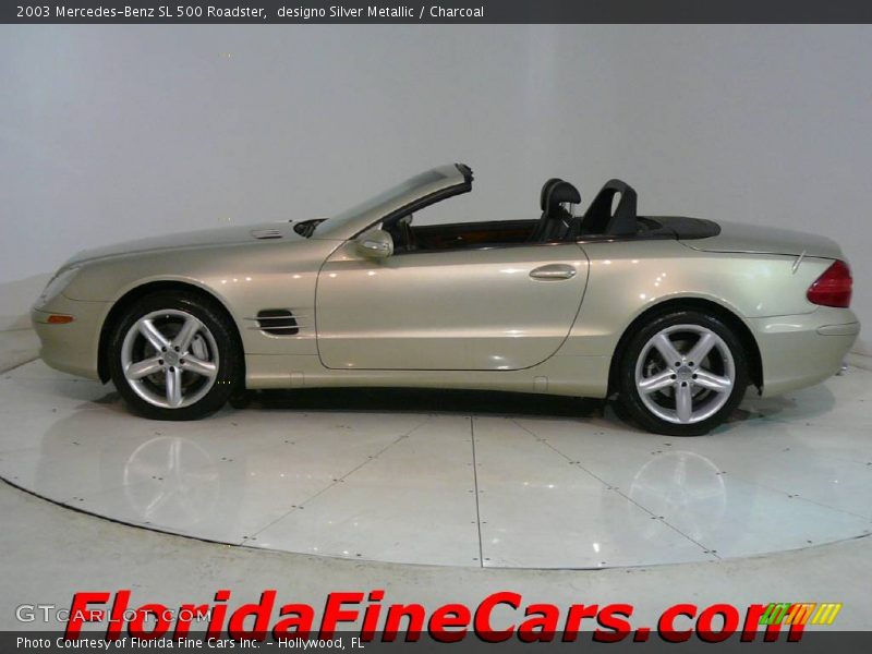 designo Silver Metallic / Charcoal 2003 Mercedes-Benz SL 500 Roadster