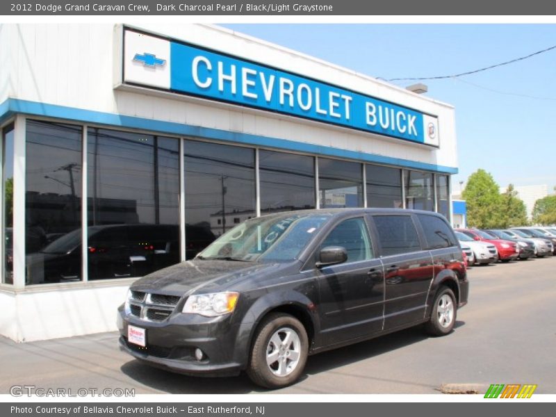 Dark Charcoal Pearl / Black/Light Graystone 2012 Dodge Grand Caravan Crew