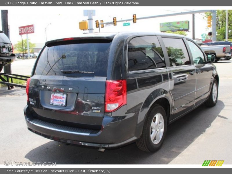Dark Charcoal Pearl / Black/Light Graystone 2012 Dodge Grand Caravan Crew