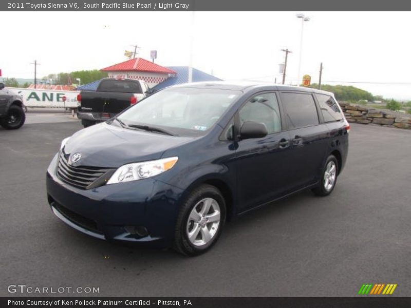 South Pacific Blue Pearl / Light Gray 2011 Toyota Sienna V6