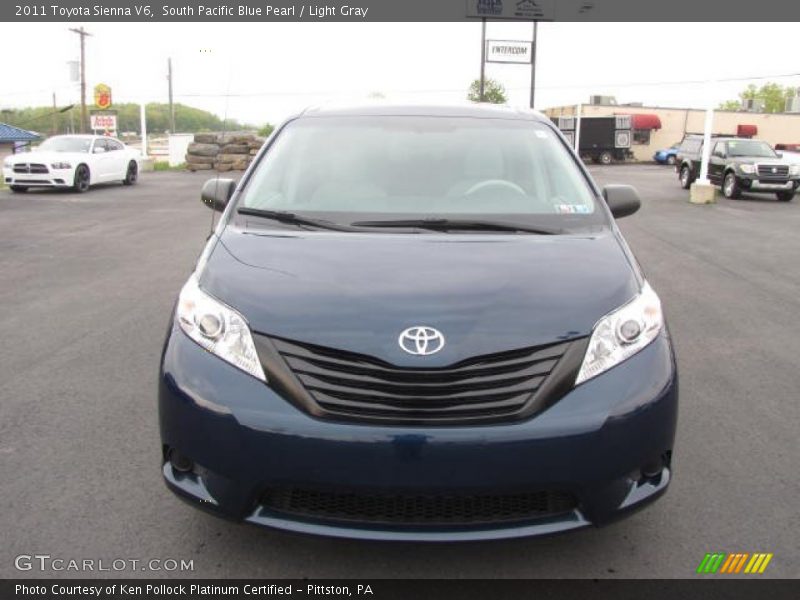 South Pacific Blue Pearl / Light Gray 2011 Toyota Sienna V6