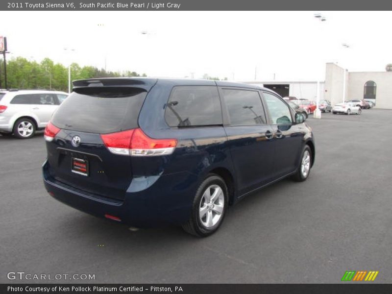 South Pacific Blue Pearl / Light Gray 2011 Toyota Sienna V6