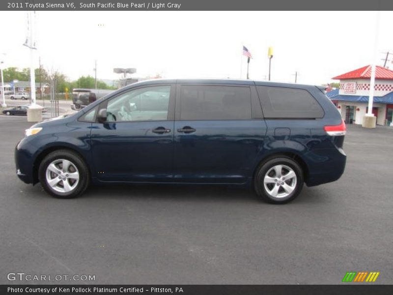 South Pacific Blue Pearl / Light Gray 2011 Toyota Sienna V6