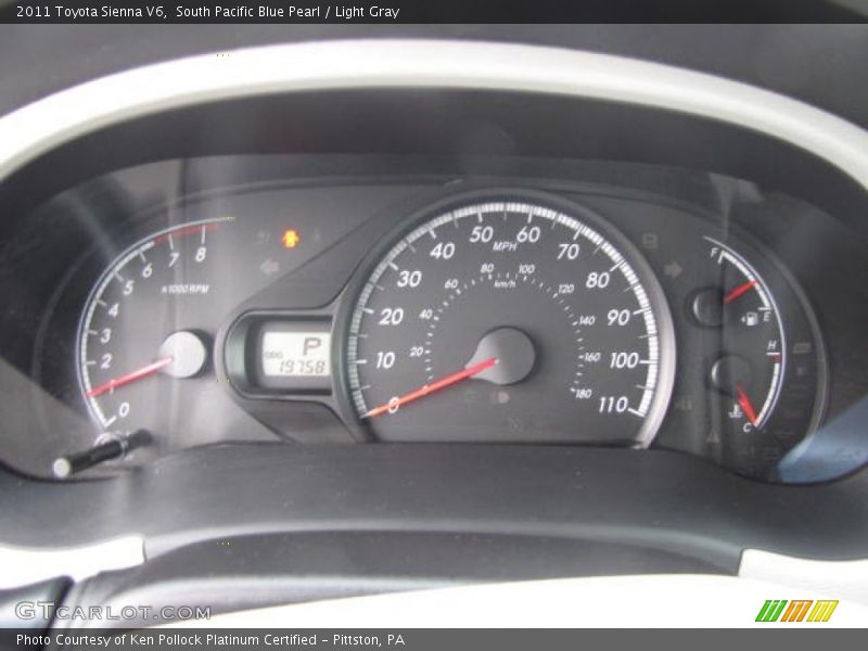 South Pacific Blue Pearl / Light Gray 2011 Toyota Sienna V6