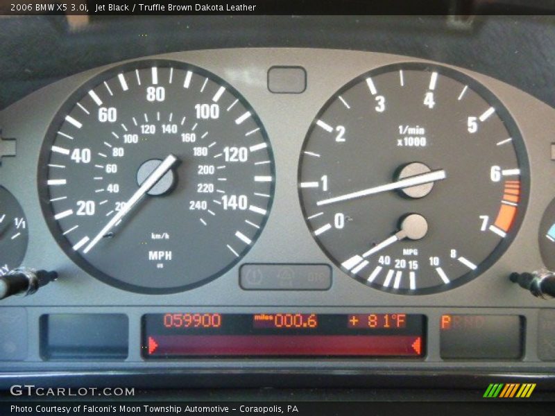 Jet Black / Truffle Brown Dakota Leather 2006 BMW X5 3.0i