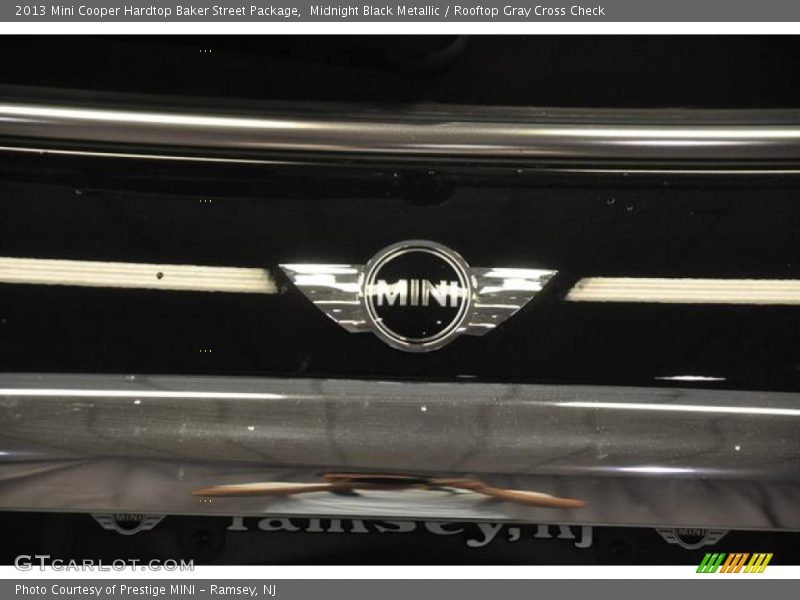 Midnight Black Metallic / Rooftop Gray Cross Check 2013 Mini Cooper Hardtop Baker Street Package