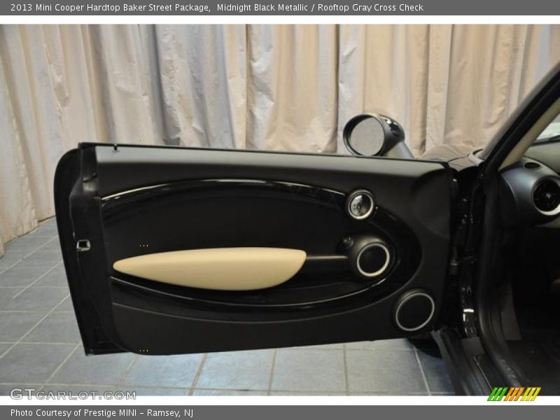 Midnight Black Metallic / Rooftop Gray Cross Check 2013 Mini Cooper Hardtop Baker Street Package