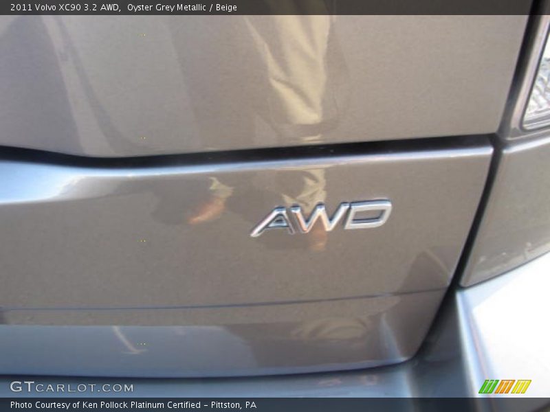 Oyster Grey Metallic / Beige 2011 Volvo XC90 3.2 AWD
