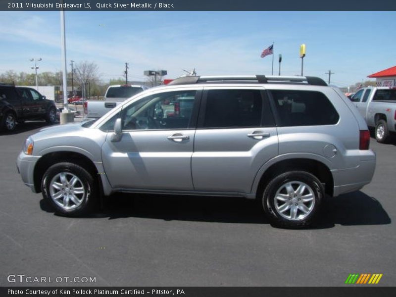 Quick Silver Metallic / Black 2011 Mitsubishi Endeavor LS