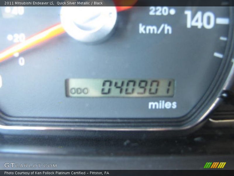 Quick Silver Metallic / Black 2011 Mitsubishi Endeavor LS