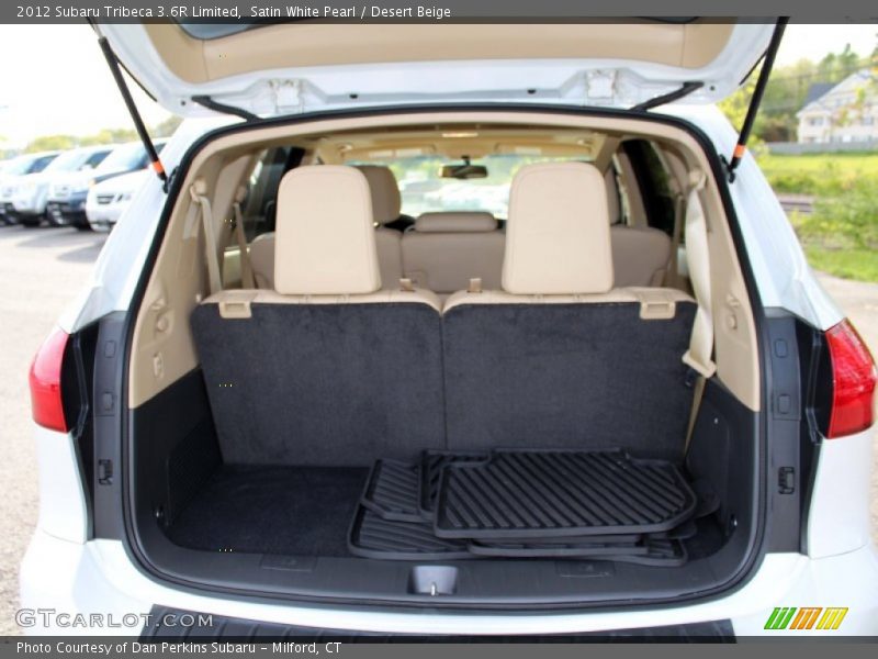 Satin White Pearl / Desert Beige 2012 Subaru Tribeca 3.6R Limited