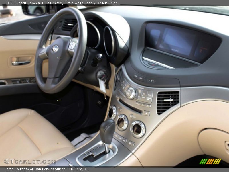 Satin White Pearl / Desert Beige 2012 Subaru Tribeca 3.6R Limited