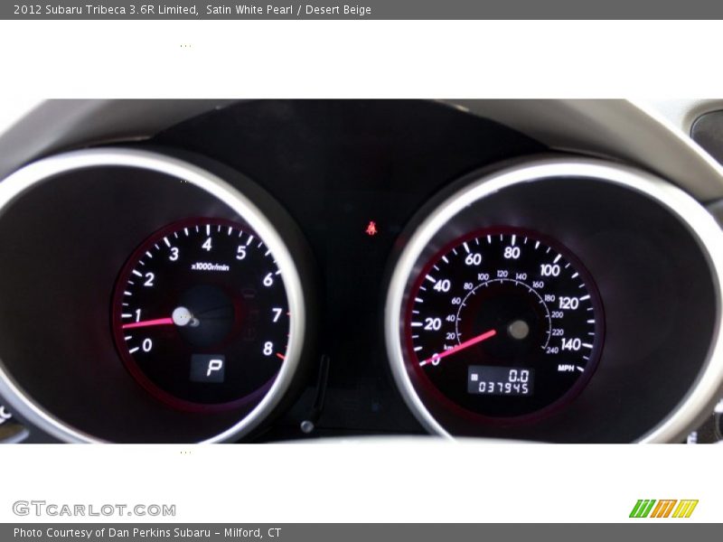 Satin White Pearl / Desert Beige 2012 Subaru Tribeca 3.6R Limited
