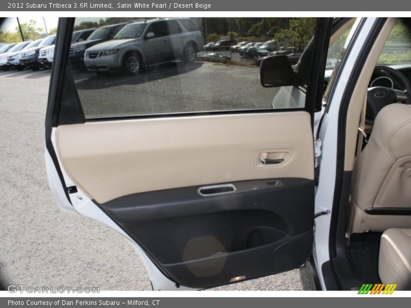 Satin White Pearl / Desert Beige 2012 Subaru Tribeca 3.6R Limited