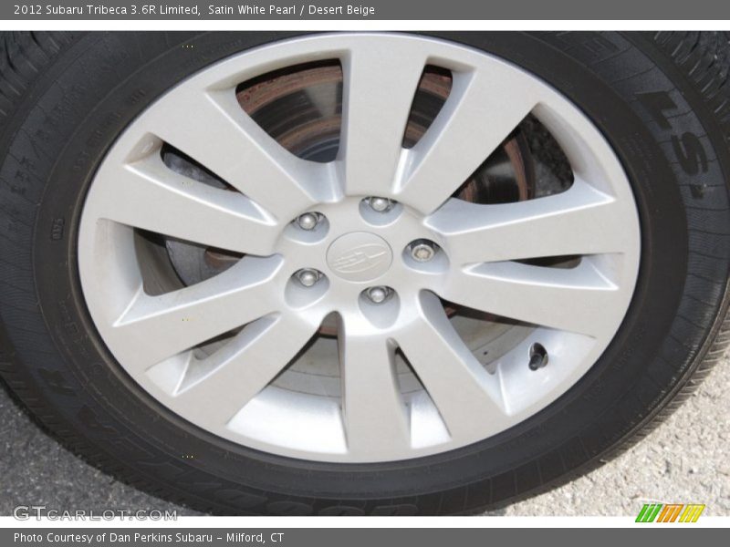 Satin White Pearl / Desert Beige 2012 Subaru Tribeca 3.6R Limited