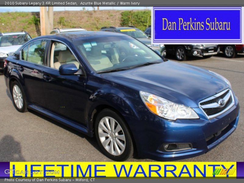 Azurite Blue Metallic / Warm Ivory 2010 Subaru Legacy 3.6R Limited Sedan