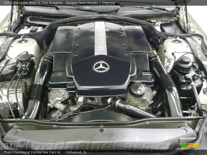 designo Silver Metallic / Charcoal 2003 Mercedes-Benz SL 500 Roadster