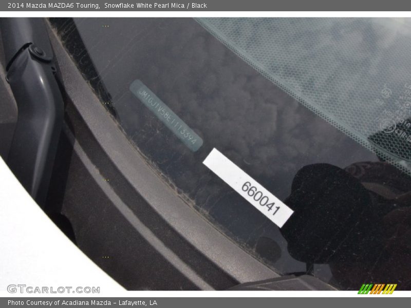 Snowflake White Pearl Mica / Black 2014 Mazda MAZDA6 Touring