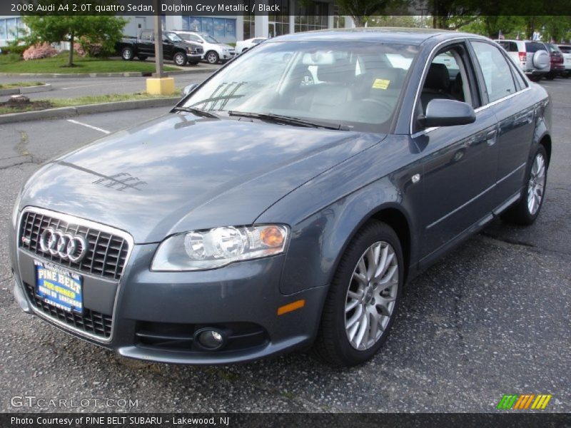 Dolphin Grey Metallic / Black 2008 Audi A4 2.0T quattro Sedan
